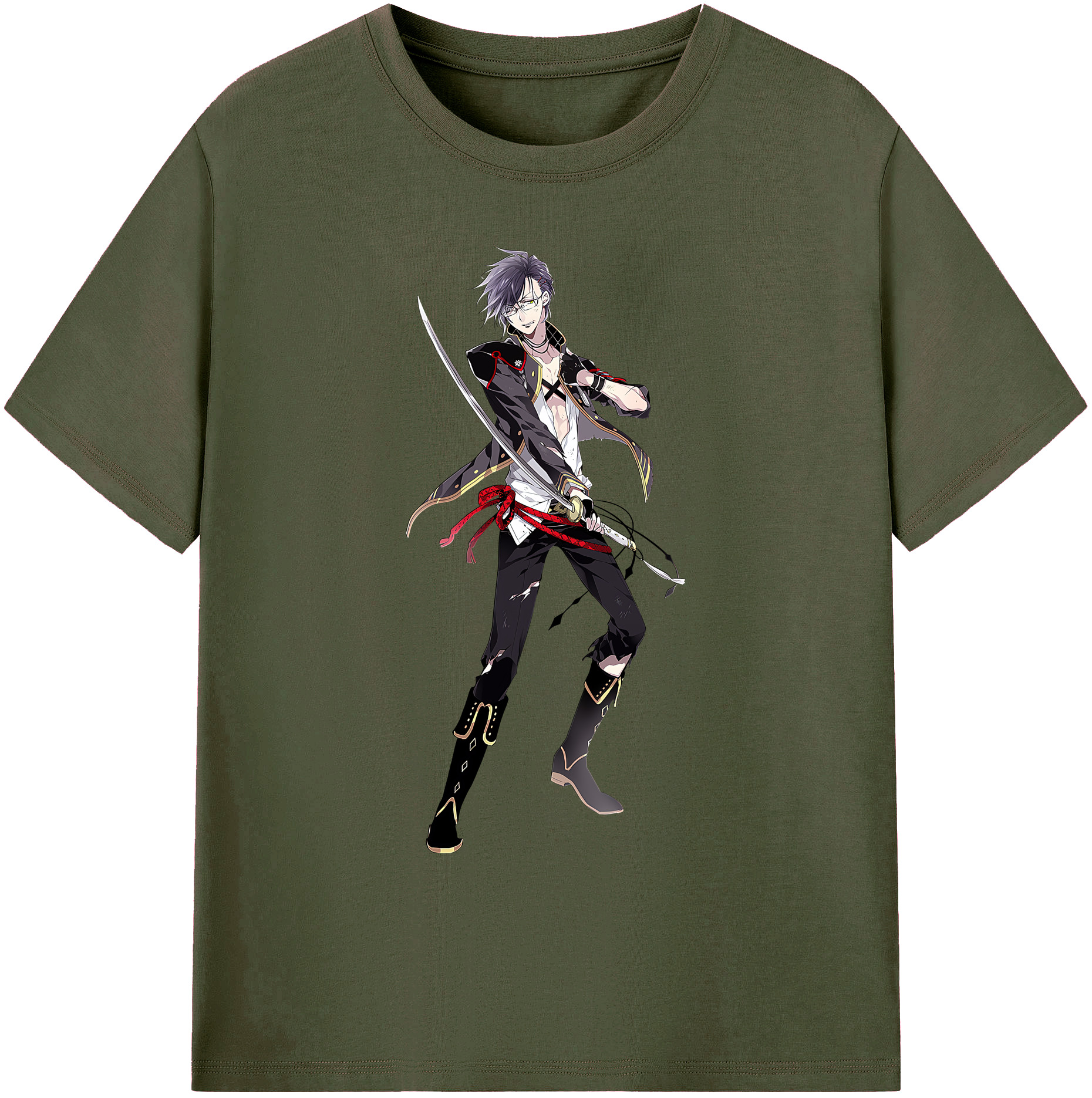 （画像用） 刀剣乱舞 Touken Ranbu 綿100％ メンズ半袖Tシャツ｜肌触りやわらか＆通気性